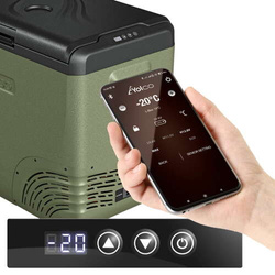 Frigider portabil de voiaj auto cu compresor Yolco NX50 Green 47L 12V 24V 240V