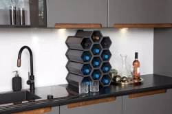 Raft de vin pentru sticle Qvant antracit 19712