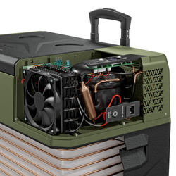 Lada frigorifica auto profesionala USB bluetooth 5.0 Yolco BCX40 GREEN 39L 12V 24V 100-230V + baterie modulară + cuburi de gheață