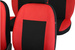 Huse pentru scaune auto Pok-Ter Drive din material, de culoare rosu