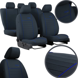 Huse pentru scaune auto Pok-Ter Trend Line din material culoare albastru