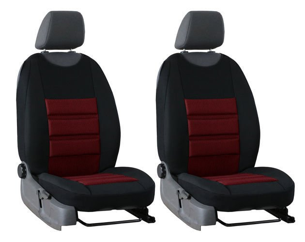2x Husa matlasata pe scaunul din fata VIP ERGONOMIC MODELUL 6, culoare rosu