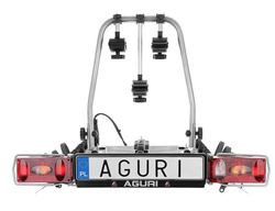 Aguri Cruiser Ultimate 3 Platforma de bagaje pentru 3 biciclete 13pini Argintiu