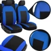 Huse pentru scaune auto Pok-Ter Drive din material, de culoare albastru