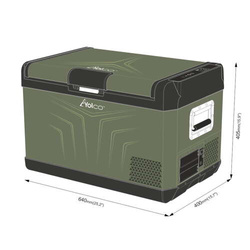 Frigider de călătorie cu compresor Yolco GCX47 Verde 47L 12V 24V 240V