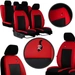 Set huse auto Road Pok-Ter din piele ecologica Negru/Rosu