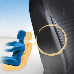 Huse pentru scaune auto din piele Ares, groase, gri-negru, set complet