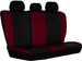 Set huse auto Road Pok-Ter din piele ecologica Negru/Carmin
