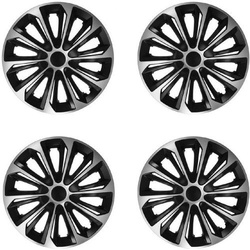  Set 4 capace jante Strong Duocolor 15" negru-argintii 