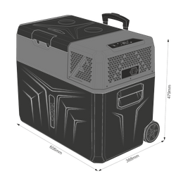 Lada frigorifica auto profesionala USB bluetooth 5.0 Yolco BCX40 CARBON 39L 12V 24V 100-230V + gratuit
