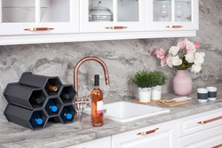 Raft de vin pentru sticle Qvant antracit 19712