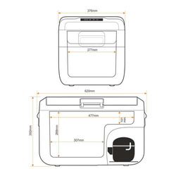 Lada frigorifica auto profesionala cu compresor NX30 Green 28L
