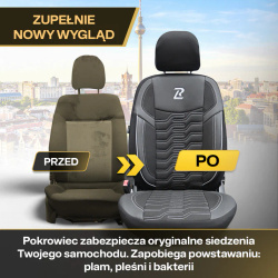 Huse auto Berlin din piele, ergonomice,  din față