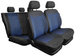 Set Huse Auto Universale din 9 Piese, Tapitate, Model Auto-Dekor Royal, Culoare Albastru, Compatibile cu Scaune cu Airbag