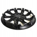  Set 4 capace jante quad bicolor 16" negru-argintii 