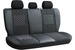 Set Huse Auto din 9 Piese, Universale, Piele Ecologica, Groase, Captusite, cu Broderie POK-TER, Culoare Negru