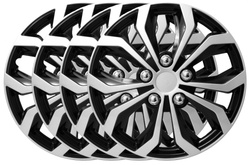 Set 4 capace jante daytona 16" negru-argintii 