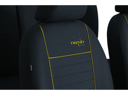 Huse pentru scaune auto Pok-Ter Trend Line din material culoare galben