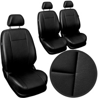 Huse universale pentru scaunele din fata 1+1 Auto-Dekor Comfort Piele Ecologica Negru
