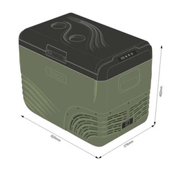 Frigider portabil de voiaj auto cu compresor Yolco NX40 Green 37L 12V 24V 240V