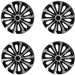  Set 4 capace jante Strong Duocolor 15" negru-argintii 