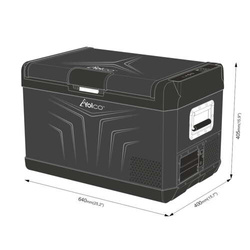 Frigider portabil de voiaj auto cu compresor Yolco GCX37 Black 37L 12V 24V + Baterie modulară Yolco
