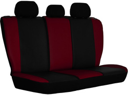 Set huse auto Road Pok-Ter din piele ecologica Negru/Carmin