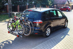 Platforma suport bicicleta Amos Tytan Plus 3 cu prindere pe carlig de remorcare, Otel