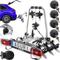 Aguri Cruiser Ultimate 3 Platforma de bagaje pentru 3 biciclete 13pini Argintiu
