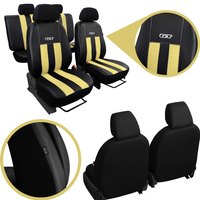 Set huse auto GT Pok-Ter din alcantara si piele ecologica, Bej