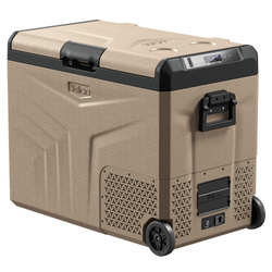 Lada frigorifica auto profesionala cu compresor Yolco TCX60 SAND 63L + baterie modulara + panou solar 200W