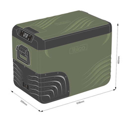 Frigider portabil de voiaj auto cu compresor Yolco KX40 GREEN 34L + căști wireless impermeabile