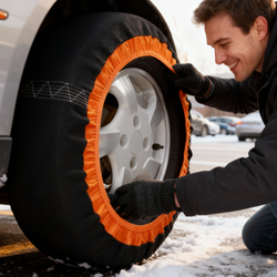 Lanturi de zapada textile AZILO Snow Sock XL, Bionic Fiber, omologate, montaj rapid, cu geanta