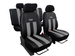Set huse auto GT Pok-Ter din alcantara si piele ecologica, Gri deschis