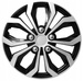 Set 4 capace jante daytona 16" negru-argintii 