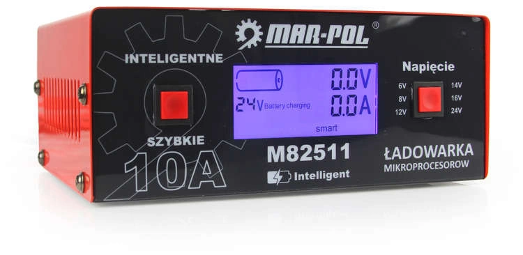 Redresor auto inteligent Mar-Pol M82511,functie regenerare/desulfatare, 10A 6V 8V 12V 14V 16V 24V