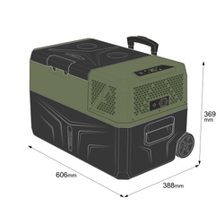 Lada frigorifica auto profesionala USB bluetooth 5.0 Yolco BCX30 GREEN 28L 12V 24V 100-230V