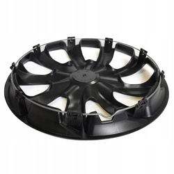 Set 4 capace jante quad bicolor 14" negru-argintii