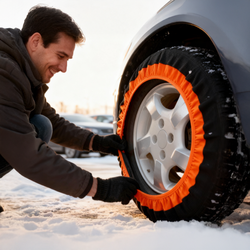 Lanturi de zapada textile AZILO Snow Sock L, Bionic Fiber, omologate, montaj rapid, cu geanta 