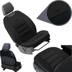 Saltea presată pentru scaunul din față al mașinii Pok-Ter Leather Ergonomic Negru