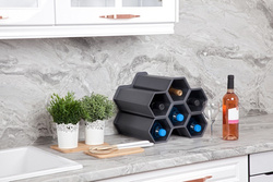 Raft de vin pentru sticle Qvant antracit 19712