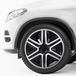  Set 4 capace jante Action doublecolor 14" negru-argintii 