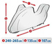 Husa auto protectie exterioara Kegel motocicleta + TopCase XL 240-265/135/107cm huse moto 