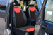  Set Huse Auto Universale din 9 Piese, Groase, Material + Piele Ecologica, cu Broderie Eleganta, Culoare Negru cu Rosu