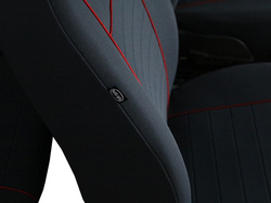 Huse pentru scaune auto Pok-Ter Trend Line din material culoare rosu