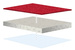 Set Huse Auto Universale din 9 Piese, Material Piquat, Culoare Negru cu Rosu, Compatibile cu Scaune cu Airbag