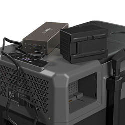 Frigider turistic cu compresor  USB bluetooth 5.0 Yolco BCX50 CARBON 47L 12V 24V 100-230V + baterie modulară + cuburi de gheață gratuite