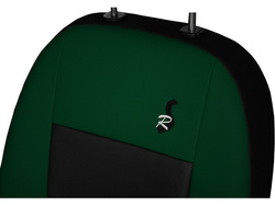 Set huse auto Road Pok-Ter din piele ecologica Negru/Verde