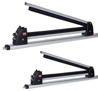 Suport ski auto pentru schiuri, Amos, cu prindere pe bare transversale pentru 5 perechi de schiuri