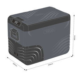Frigider portabil de voiaj auto cu compresor Yolco KX40 Carbon 34L + căști wireless impermeabile
